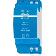 Str&#248;mforsyning 230VAC-24VDC/48W. 2 mod DIN