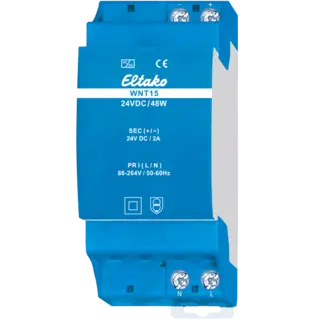 Str&#248;mforsyning 230VAC-24VDC/48W. 2 mod DIN