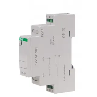 PK-1P 12. Arbeidstr&#248;msrele. 1 veksel 16A/250V. 12VAC/DC.