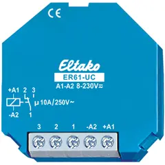 Av/p&#229;&#160;rele.&#160;1&#160;veksel&#160;kontakt,&#160;10A/250V ER61-UC.