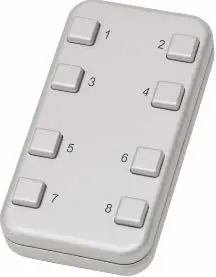 Fjernkontroll mini 8 kanaler, hvit FMH8, 