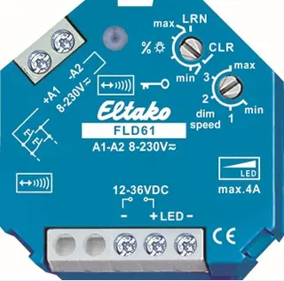 FLD61. PWM lav volt dimmer for 12, 24 og 36VDC. 4A