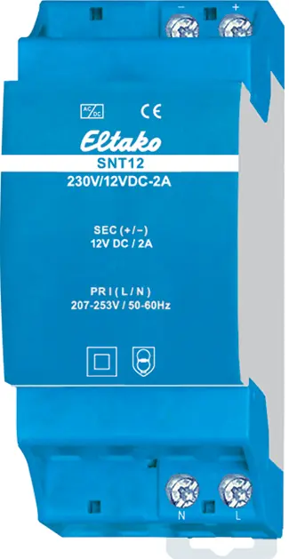 SNT12-230/12V. Trafo 230VAC/12VDC-2A 