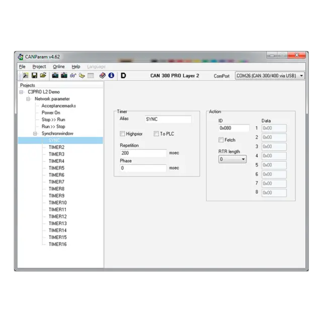 SOFTWARE FOR CANPARAM 