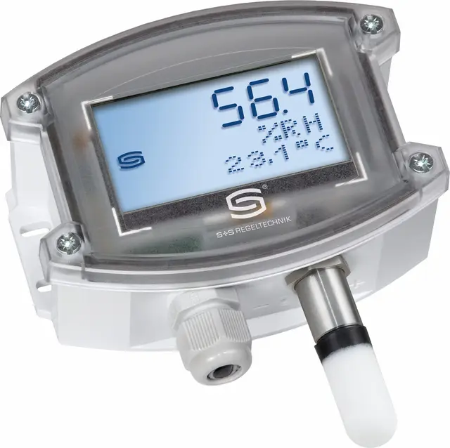 AFTF- U LCD Fukt/tempføler, 0..10V Multirange 