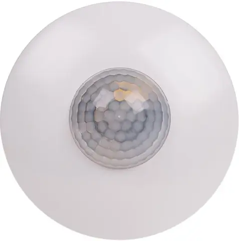 DR-06 W. Hvit. 230VAC. Bevegelse sensor. = 4A.  Justerbar lux. Forsinket ut.