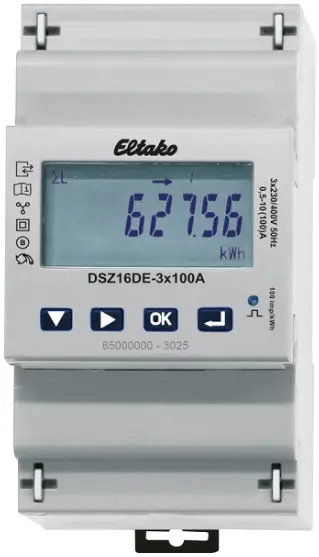 DSZ16DE-3x100A. kWh målere. TN/IT. Modbus. 