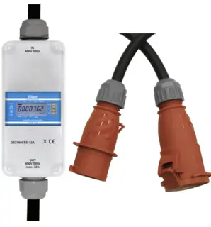 DSZ180CEE-32A MID. Mobil kWh måler 32A. 400V. Hus IP68. Kontakter IP44