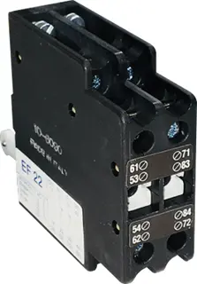 EF22. Hjelpekontakt 2NO+2NC. Sidemontert. Passer GH5*/6*