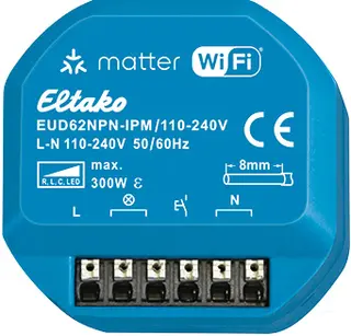 EUD62NPN-IPM. Universal dimmer Wifi Inntil 300W. Matter