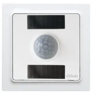 FBH55ESB-wg. Bevegelse og lux sensor. Med batteri og solcelle. Glanset hvit