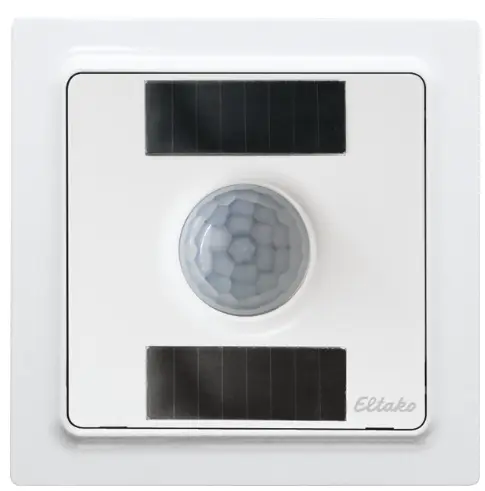 FBH55ESB-wg. Bevegelse og lux sensor. Med batteri og solcelle. Glanset hvit 