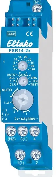 FSR14-2x. Bryte aktuator med 2NO 1+1 eller 2P pot frie kontakter. 2x16A/250V. 