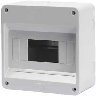 GW40026. Fordelingskap. 8 moduler. IP40 180x180x95. IK08. Uten dør 