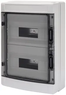 GW40104BS. Fordelingskap. 24 mod. IP65. 298x420x140. Med jord/N skinne. IK09