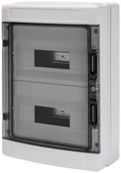 GW40104BS. Fordelingskap. 24 mod. IP65. 298x420x140. Med jord/N skinne. IK09 