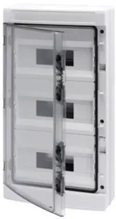 GW40105BD. Fordelingskap. 36 mod. IP65. 298x570x140. Med jord/N skinne. IK09