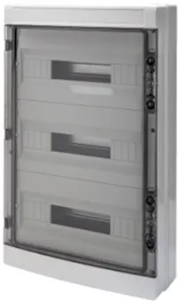 GW40108BD. Fordelingskap. 54 mod. IP65. 410x655x140. Med jord/N skinne. IK09 