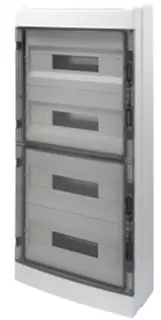 GW40109BD. Fordelingskap. 72 mod. IP65. 410x878x140. Med jord/N skinne. IK09