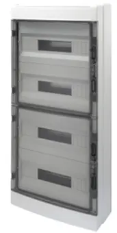 GW40109BD. Fordelingskap. 72 mod. IP65. 410x878x140. Med jord/N skinne. IK09 