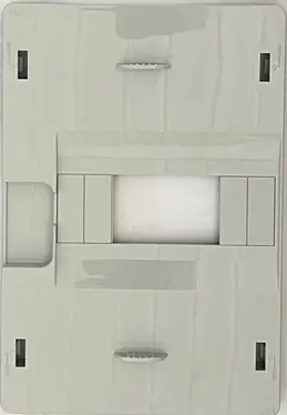 GW44852. Panel med vindu og DIN skinne 8 moduler. For skap 236x316 