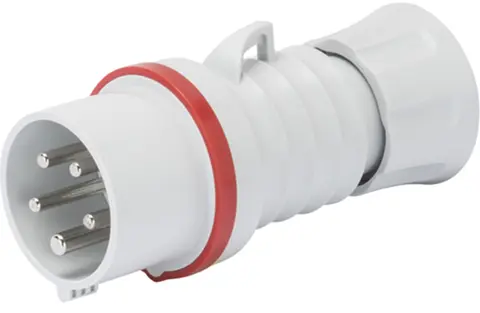 GW60009WH. 400V. Plugg med fasevender. 416-6. IP44/IP54