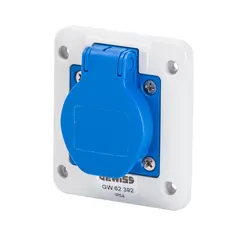 GW62392. Schuko 2P+j. 85x75mm.