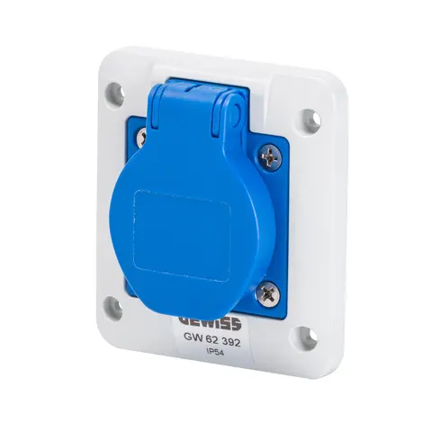 GW62392. Schuko 2P+j. 85x75mm.