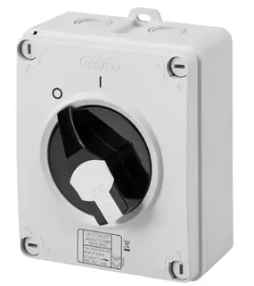 GW70402NP. Bryter. 3P+N. 16A Sort. IP66/67/69