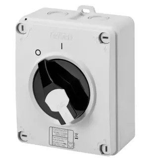 GW70416P. Bryter. 2P. 25A Sort. IP66/67/69