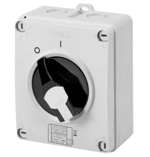 GW70417P. Bryter. 3P. 25A Sort. IP66/67/69
