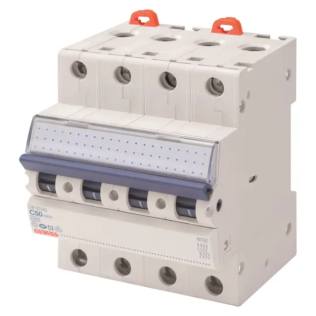 GW92588. Elementautomat. 4P. 16A. B. 230 - 400V. 4 moduler 