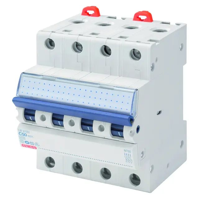 GW92688. Elementautomat. 4P. 20A. C. 230 - 400V. 4 moduler 