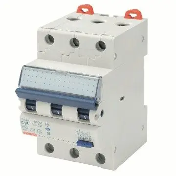 GW95246. Jordfeilaut. 3P. 10A. 30mA. C A type. 10kA. 230V.  3 moduler. IT 