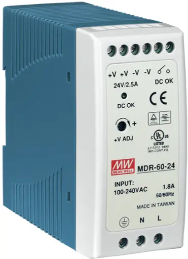 Strømforsyning 24VDC 2.5A slim size 