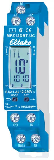 MFZ12DBT-UC. Universal tids rele. Display. Bluetooth. 1 veksel. 10A 
