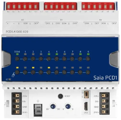 PCD1.A1000-A20, 10 DO 24V 0,5A E-line RIO, 10 DO 24V 0,5A 