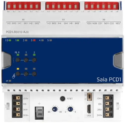 PCD1.B5010-A20 2 DI,4 DO,12 AI, 8AO E-Line RIO 12 DI, 4 rele, 12 AI, 8AO 