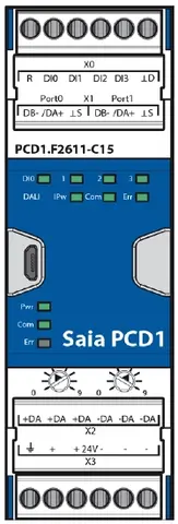 PCD1.F2611-C15 4DI, DALI, + 1 seriell E-line 4DI, DALI, + 1 seriell