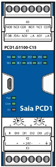 PCD1.G1100-C15 Progr.bar, 4DI, 2 Rele E-line Programmerbar, 4DI, 2 Rele 