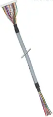 PCD2.K221 Type D kontakt til l&#248;se ender 34 x 0.25mm2, rund kabel 1,5m fargekodet