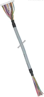 PCD2.K221 Type D kontakt til l&#248;se ender 34 x 0.25mm2, rund kabel 1,5m fargekodet