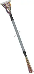 PCD2.K223 Type D kontakt til l&#248;se ender 34 x 0.25mm2, rund kabel 3.0m fargekodet