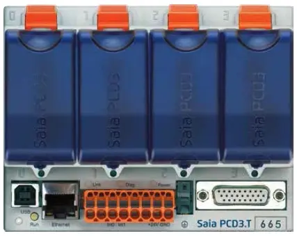 PCD3.T666 Ethernet Smart RIO 128 kB RAM, 1 ekstra serieport. 