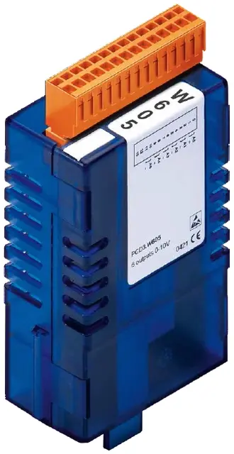 PCD3.W605 6 Analoge utganger 0..10V 6 utganger 10 bit, 0..10 V galv.skilt 