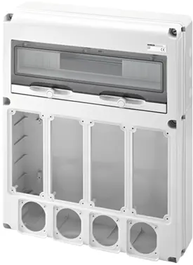 GW68015N. Uttaksentral Q-DIN 20. 20 mod IP65. Forr 4x16/32A IP67 + 4x3P+E 16A