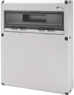 GW68012N. Uttaksentral Q-DIN 20. 20 mod IP65. Blank front