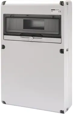 GW68007N. Uttaksentral Q-DIN 14. 14 mod IP65. Blank front