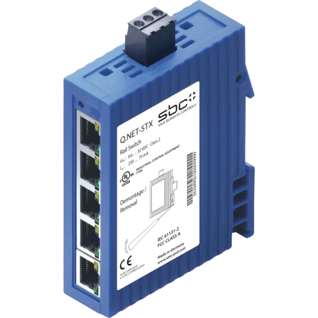 Industriell Ethernetswitch, 5 porter 