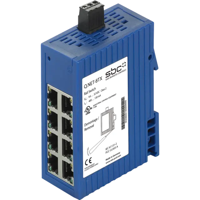 Industriell Ethernetswitch, 8 porter 